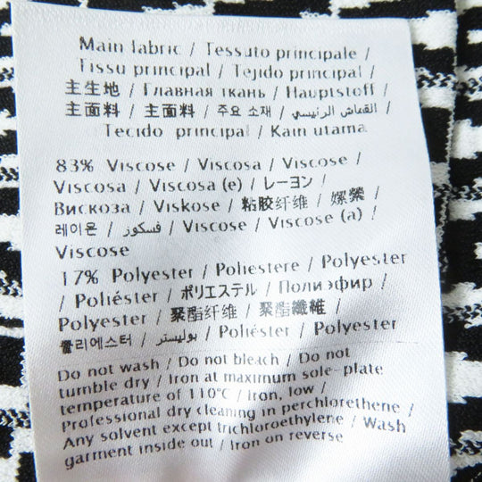 VALENTINO one piece Rayon Black x White V-pattern M