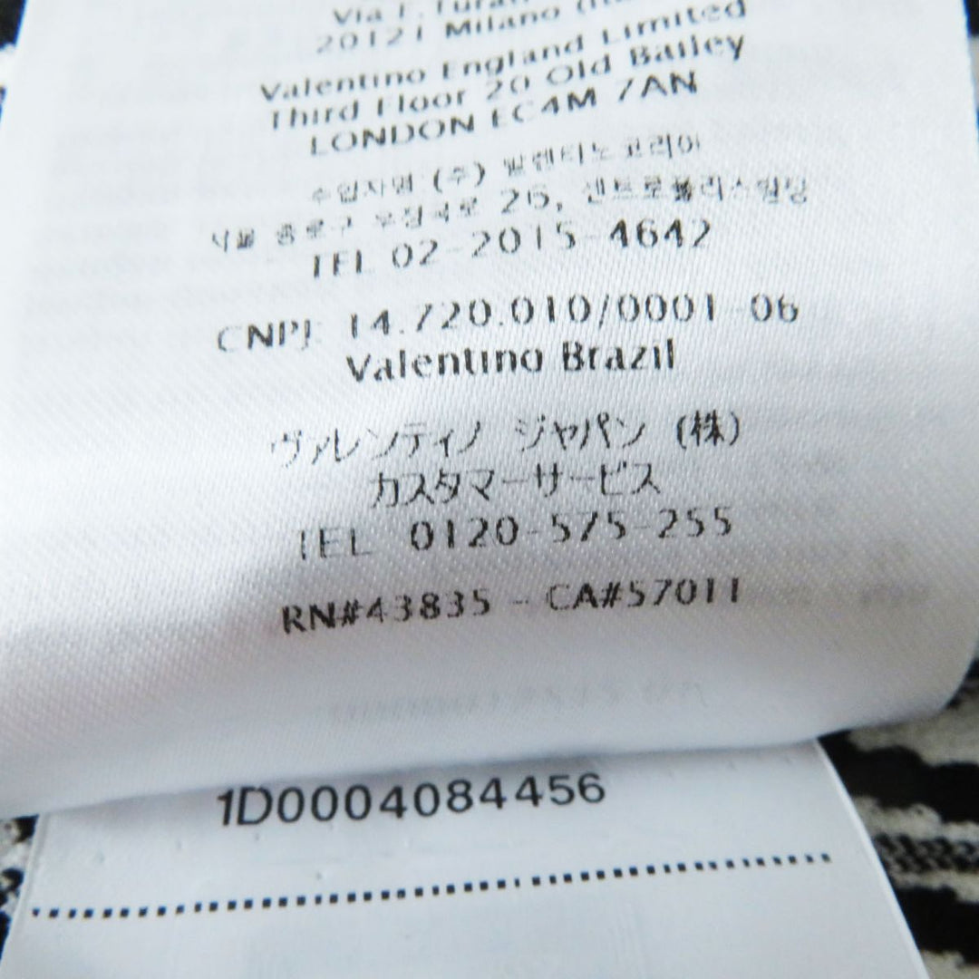 VALENTINO one piece Rayon Black x White V-pattern M