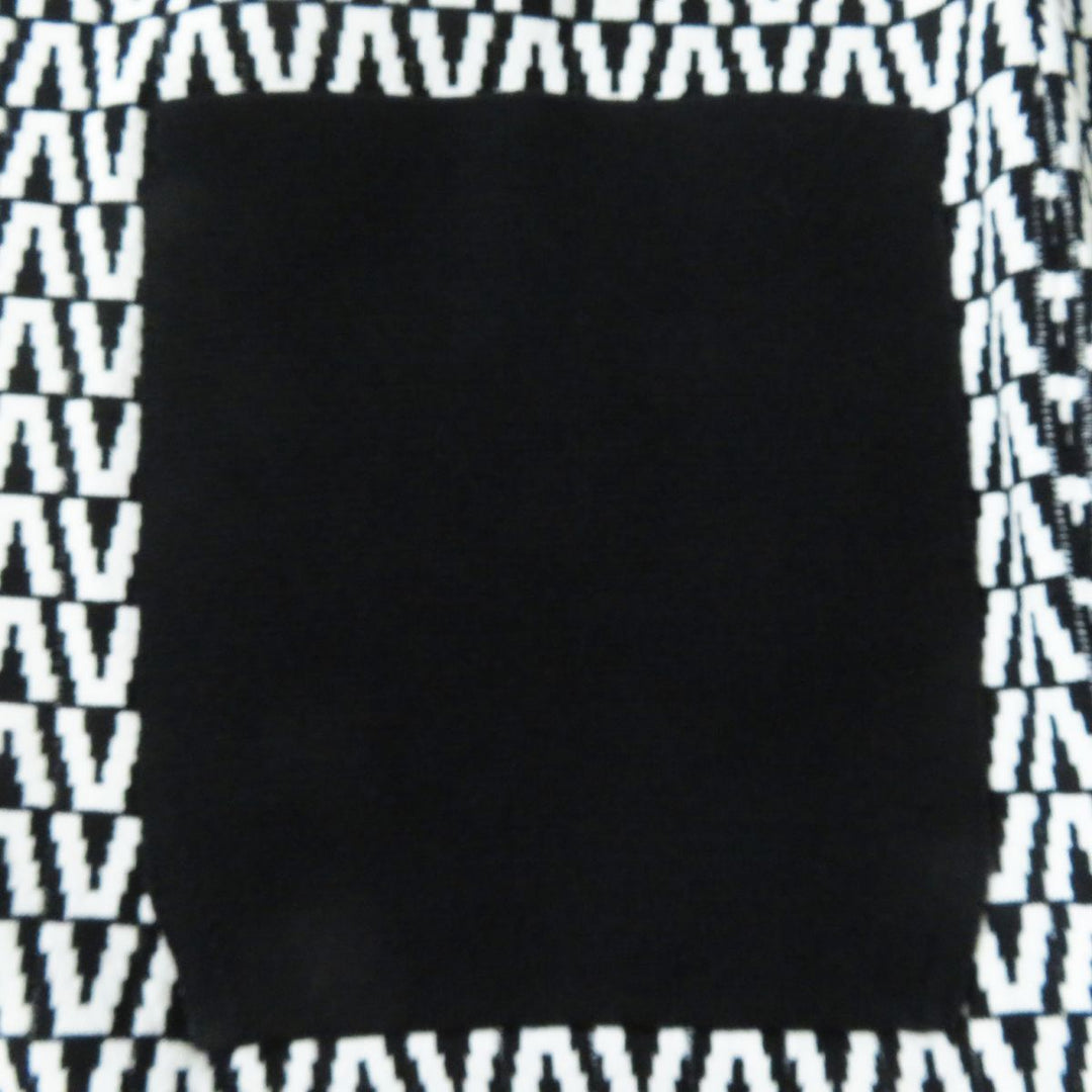 VALENTINO one piece Rayon Black x White V-pattern M