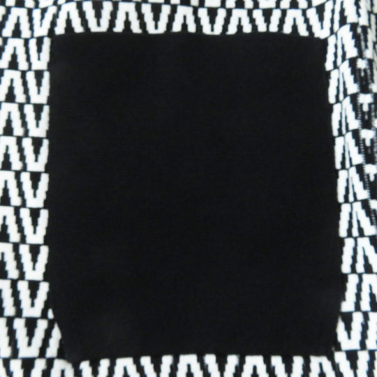VALENTINO one piece Rayon Black x White V-pattern M