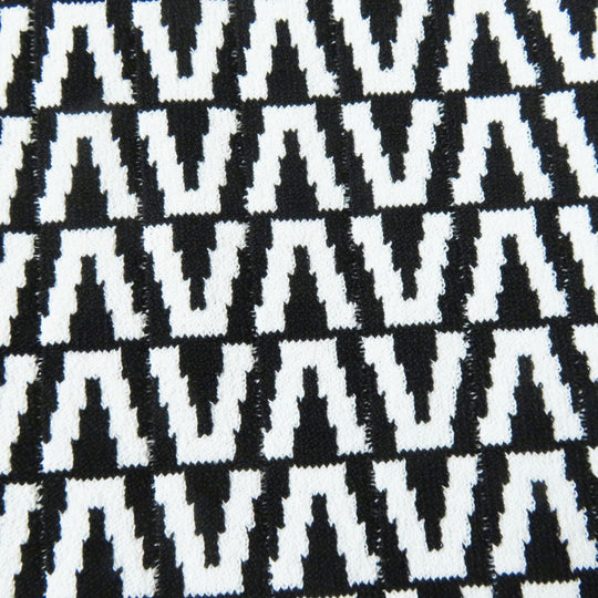 VALENTINO one piece Rayon Black x White V-pattern M
