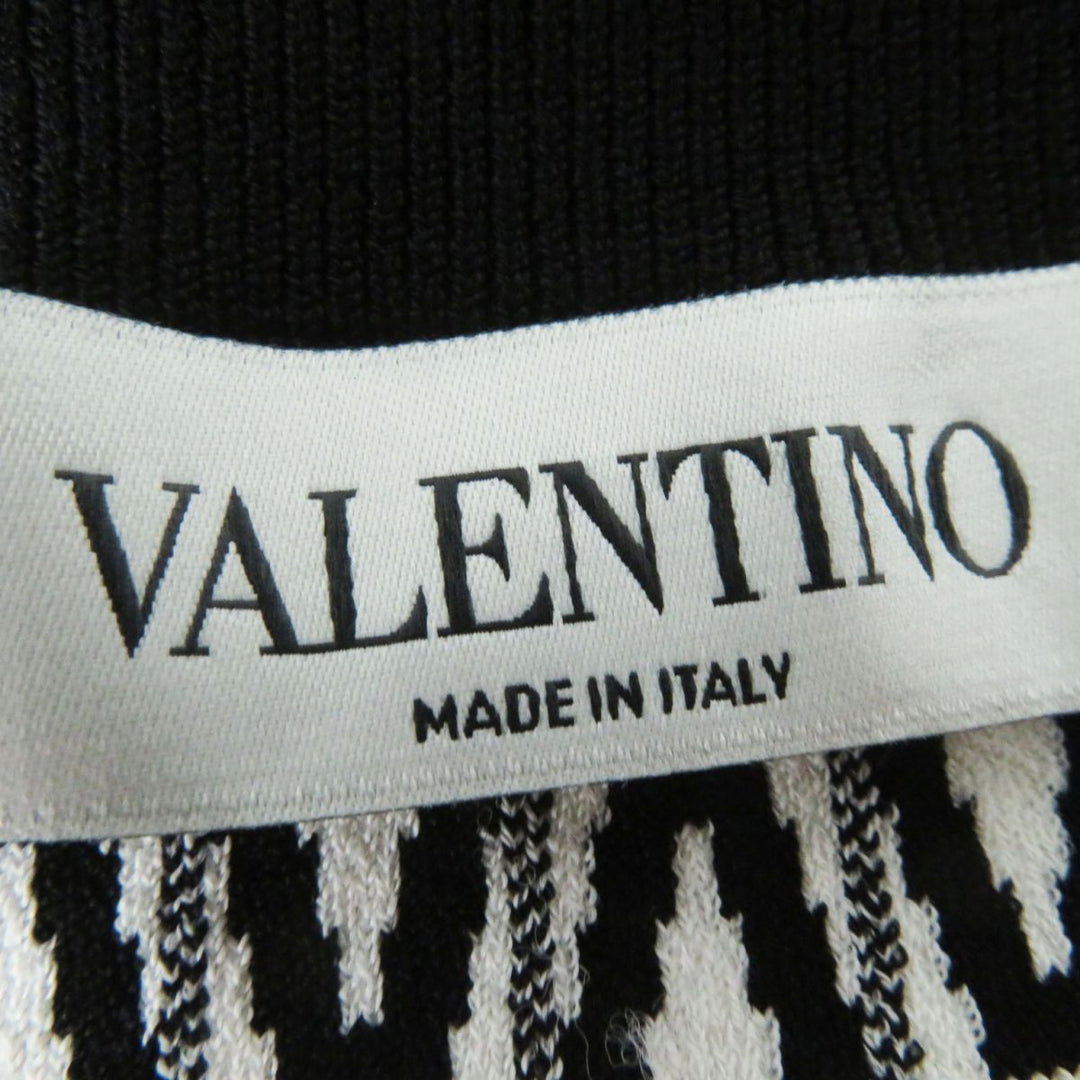 VALENTINO one piece Rayon Black x White V-pattern M