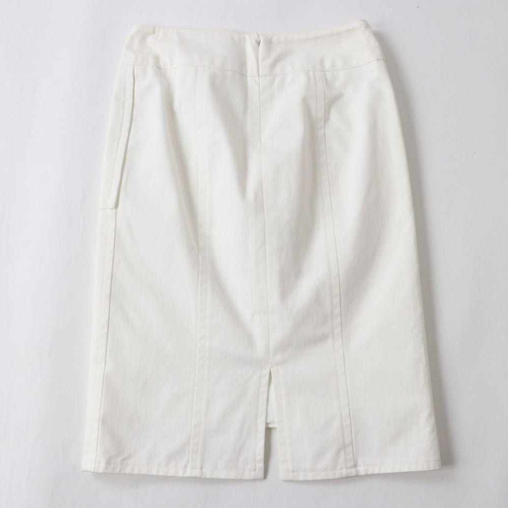 CHANEL skirt cotton white 36