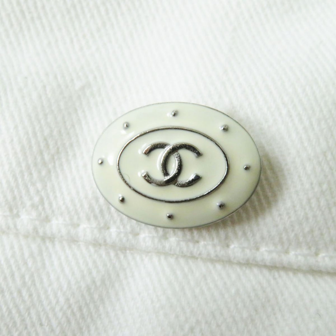 CHANEL skirt cotton white 36