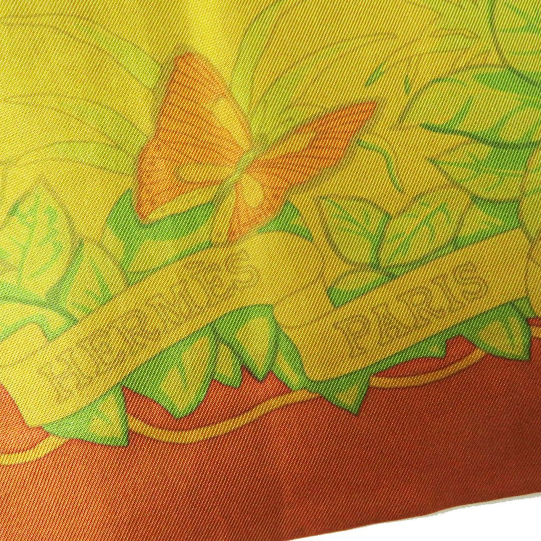 HERMES one piece silk mustard JUNGLE LOVE 38