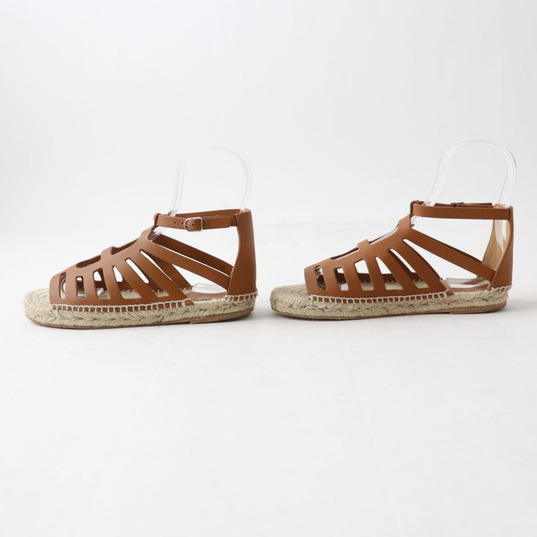 HERMES Sandals leather Brown 36