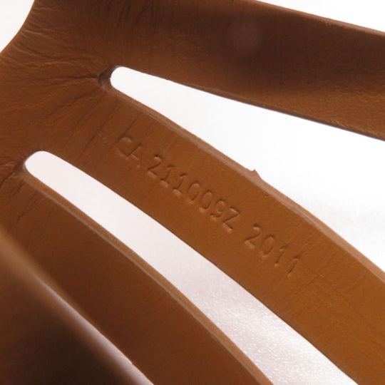 HERMES Sandals leather Brown 36