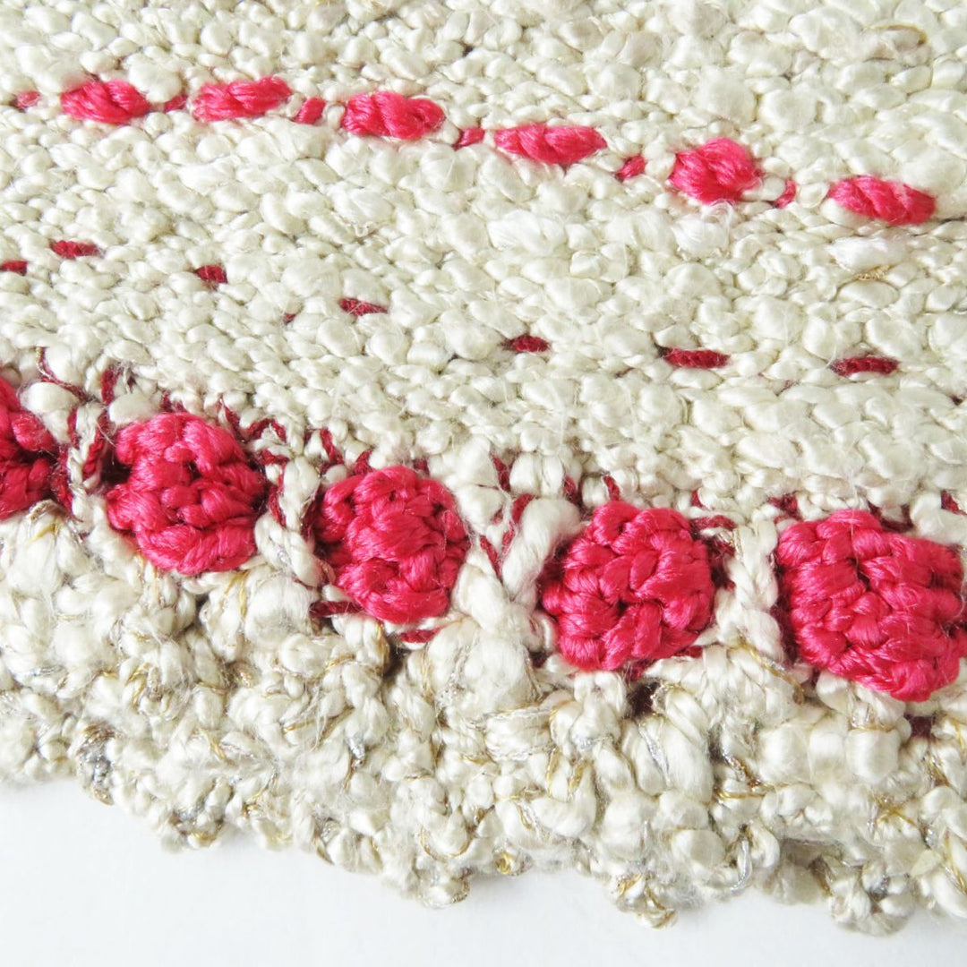 CHANEL skirt silk Beige x red 38