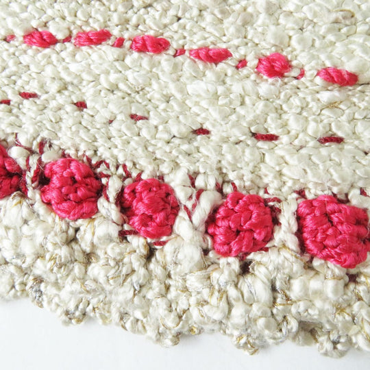 CHANEL skirt silk Beige x red 38