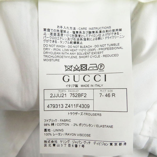 GUCCI Pants cotton Blue x white
