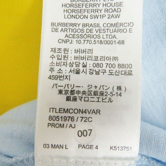 BURBERRY Cut cotton Light blue XL