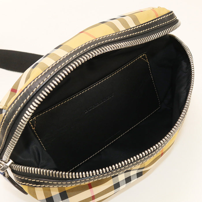BURBERRY 800521 Belt bag Vintage check body bag Nylon beige unisex