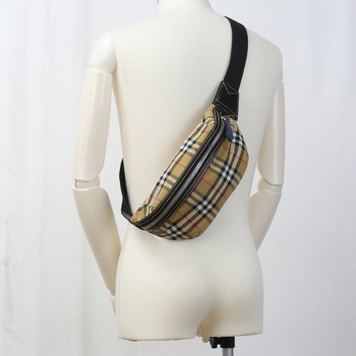 BURBERRY 800521 Belt bag Vintage check body bag Nylon beige unisex