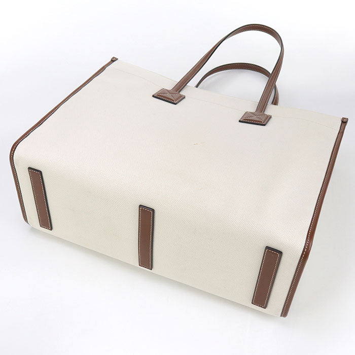 BURBERRY 8044129 medium frayed tote Tote Bag cotton/leather White Women