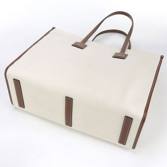 BURBERRY 8044129 medium frayed tote Tote Bag cotton/leather White Women