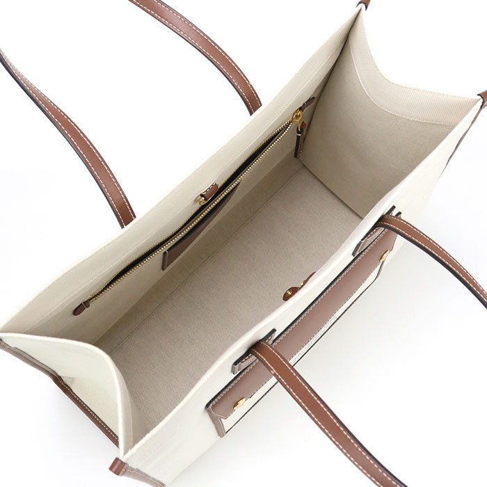 BURBERRY 8044129 medium frayed tote Tote Bag cotton/leather White Women