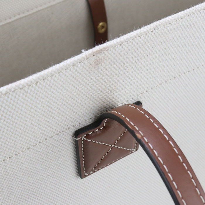 BURBERRY 8044129 medium frayed tote Tote Bag cotton/leather White Women