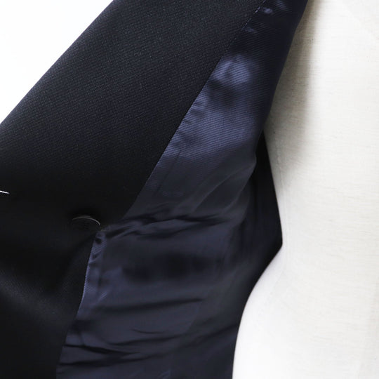 HERMES Double breasted jacket 2H0201DP Outer: 70% nylon, Outer: 30% wool, Collar: 70% wool, 30% rayon, Lining: (Body, Pocket) 85% rayon, 15% silk, Lining: (Sleeve) 100% cupra black Women 34 Used Authentic