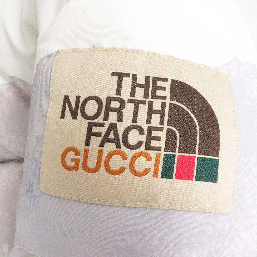 GUCCI Down jacket 670603 Main: 100% nylon, Filling: 80% down, Filling: 20% feather, Applique: 100% polyester Ivory Multi mens S Used Authentic