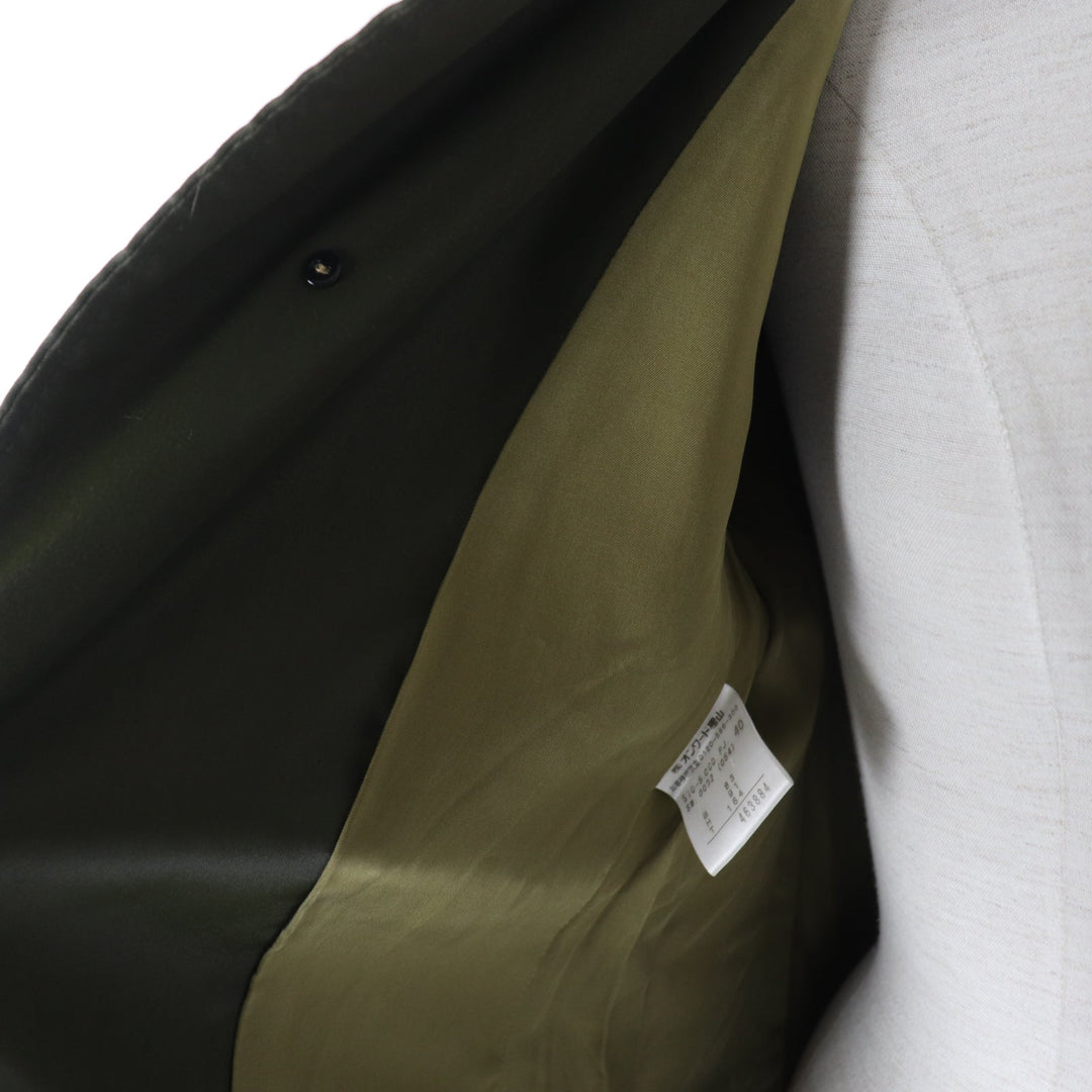 JEAN-PAUL GAULTIER Military coat Main: 100% polyester, Outer: Cupra, Part: 65% acrylic, Part: 25% wool, Part: 7% nylon, 3% polyurethane, Filling: 100% polyester khaki Women 40 Used Authentic