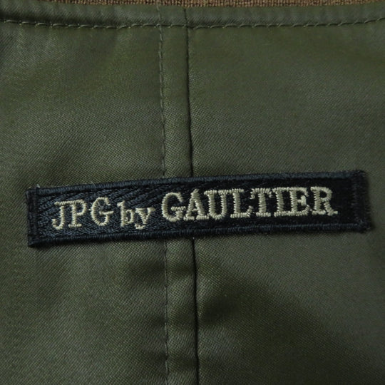 JEAN-PAUL GAULTIER Military coat Main: 100% polyester, Outer: Cupra, Part: 65% acrylic, Part: 25% wool, Part: 7% nylon, 3% polyurethane, Filling: 100% polyester khaki Women 40 Used Authentic