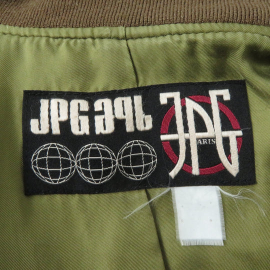 JEAN-PAUL GAULTIER Military coat Main: 100% polyester, Outer: Cupra, Part: 65% acrylic, Part: 25% wool, Part: 7% nylon, 3% polyurethane, Filling: 100% polyester khaki Women 40 Used Authentic