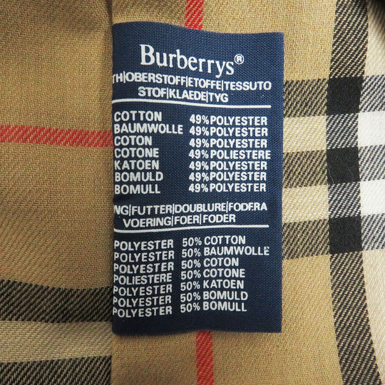 BURBERRY trench coat Outer: 51% cotton, Outer: 49% polyester, Lining: 50% polyester, Lining: 50% cotton beige mens 46 Used Authentic