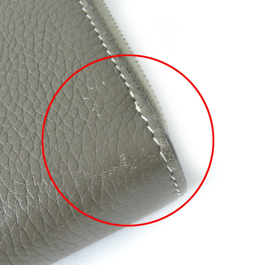 CELINE Long Wallet Purse Main: Leather Gray type Large zip wallet Women Used Authentic