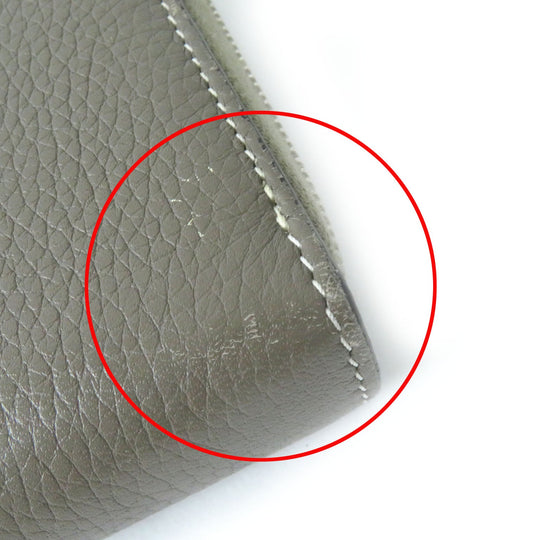 CELINE Long Wallet Purse Main: Leather Gray type Large zip wallet Women Used Authentic