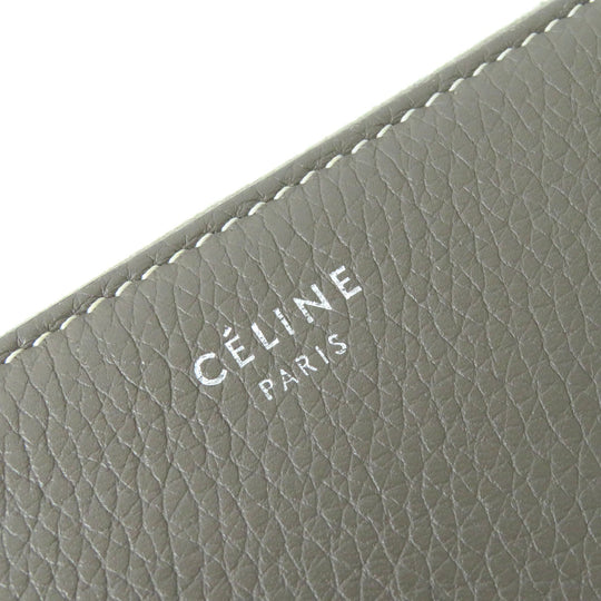 CELINE Long Wallet Purse Main: Leather Gray type Large zip wallet Women Used Authentic