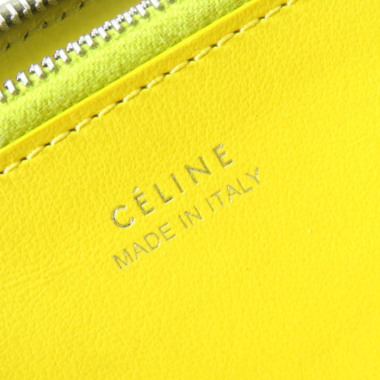CELINE Long Wallet Purse Main: Leather Gray type Large zip wallet Women Used Authentic