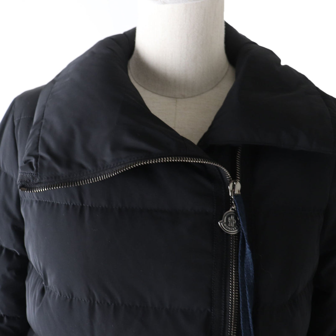 MONCLER down coat Main: 100% polyester, Outer: 100% nylon, Part: 100% polyester, Filling: 90% down, Filling: 10% feather black LOBELIA Lobelia Women zero size Used Authentic