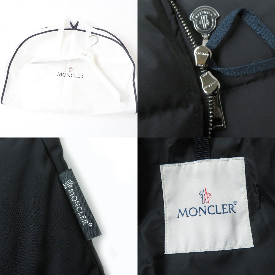 MONCLER down coat Main: 100% polyester, Outer: 100% nylon, Part: 100% polyester, Filling: 90% down, Filling: 10% feather black LOBELIA Lobelia Women zero size Used Authentic