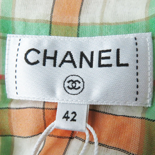 CHANEL Tweed skirt 20C P62765 Outer: 39% nylon, Outer: 22% cotton, Outer: 17% polyester, Outer: 14% acrylic, Outer: 8% wool, Lining: 71% cotton, 29% silk Ecru Women 42 Used Authentic