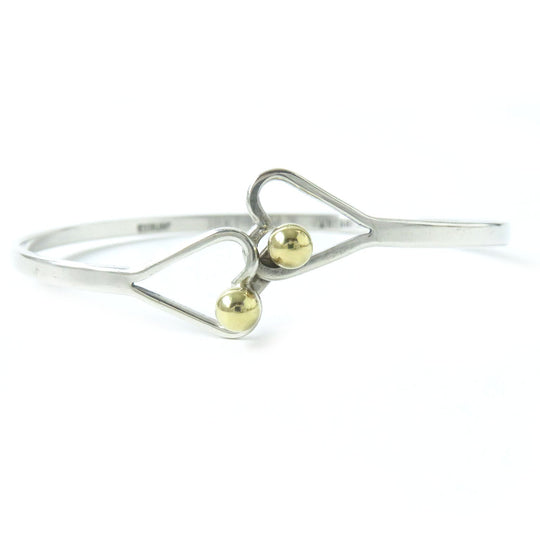 TIFFANY&Co. Bangle Main: SV925, Part: K18 Silverx Gold Women Used Authentic