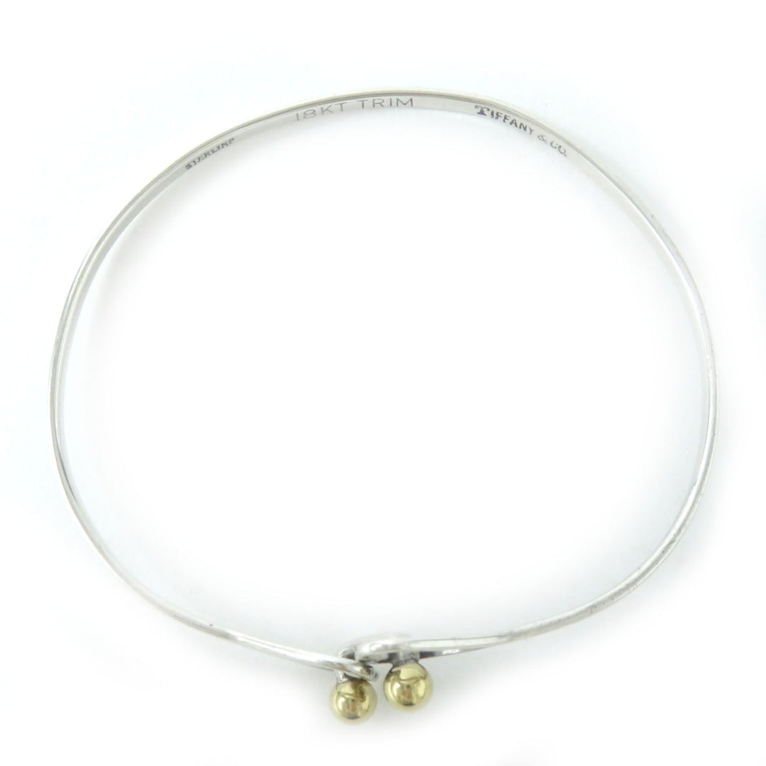 TIFFANY&Co. Bangle Main: SV925, Part: K18 Silverx Gold Women Used Authentic