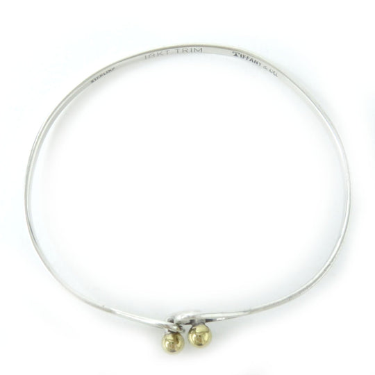 TIFFANY&Co. Bangle Main: SV925, Part: K18 Silverx Gold Women Used Authentic