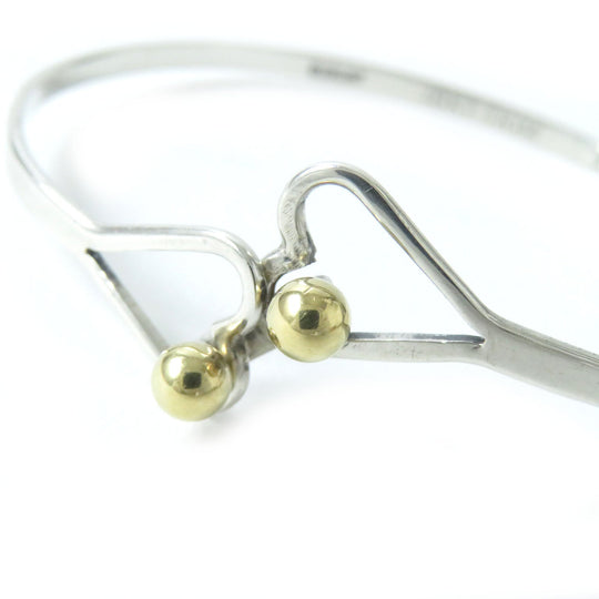 TIFFANY&Co. Bangle Main: SV925, Part: K18 Silverx Gold Women Used Authentic