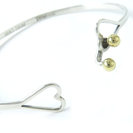 TIFFANY&Co. Bangle Main: SV925, Part: K18 Silverx Gold Women Used Authentic