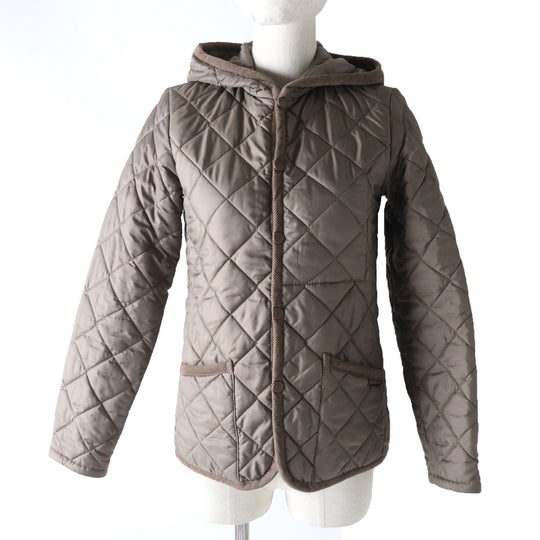 LAVENHAM coat Main: 100% polyester, Outer: 100% polyester, Filling: 100% polyester, Part: 100% cotton Khaki Brown Women 34 Used Authentic