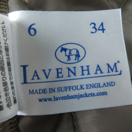 LAVENHAM coat Main: 100% polyester, Outer: 100% polyester, Filling: 100% polyester, Part: 100% cotton Khaki Brown Women 34 Used Authentic