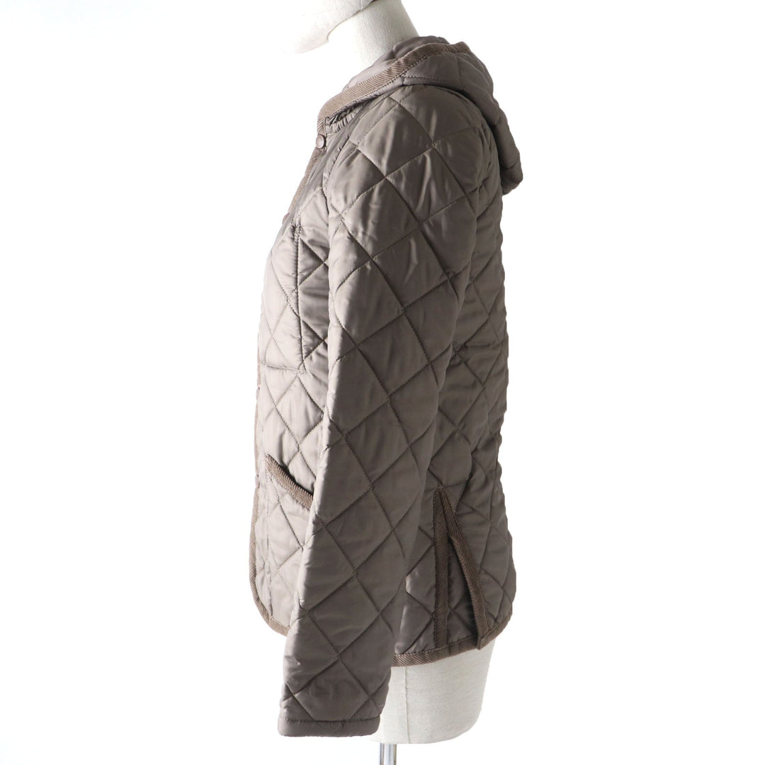 LAVENHAM coat Main: 100% polyester, Outer: 100% polyester, Filling: 100% polyester, Part: 100% cotton Khaki Brown Women 34 Used Authentic