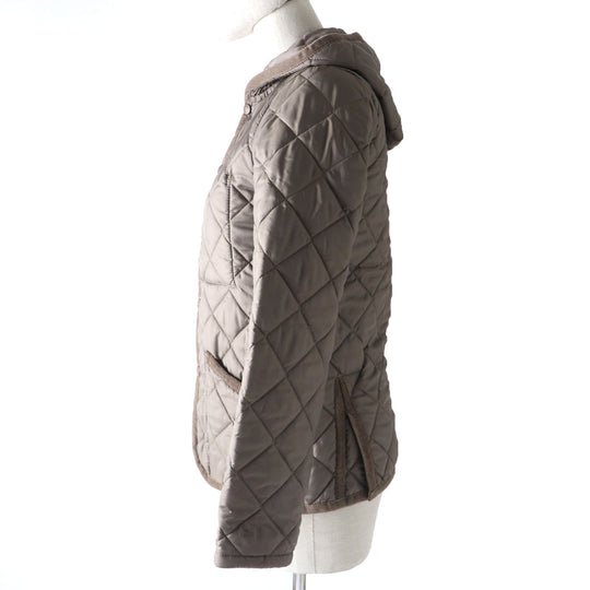 LAVENHAM coat Main: 100% polyester, Outer: 100% polyester, Filling: 100% polyester, Part: 100% cotton Khaki Brown Women 34 Used Authentic
