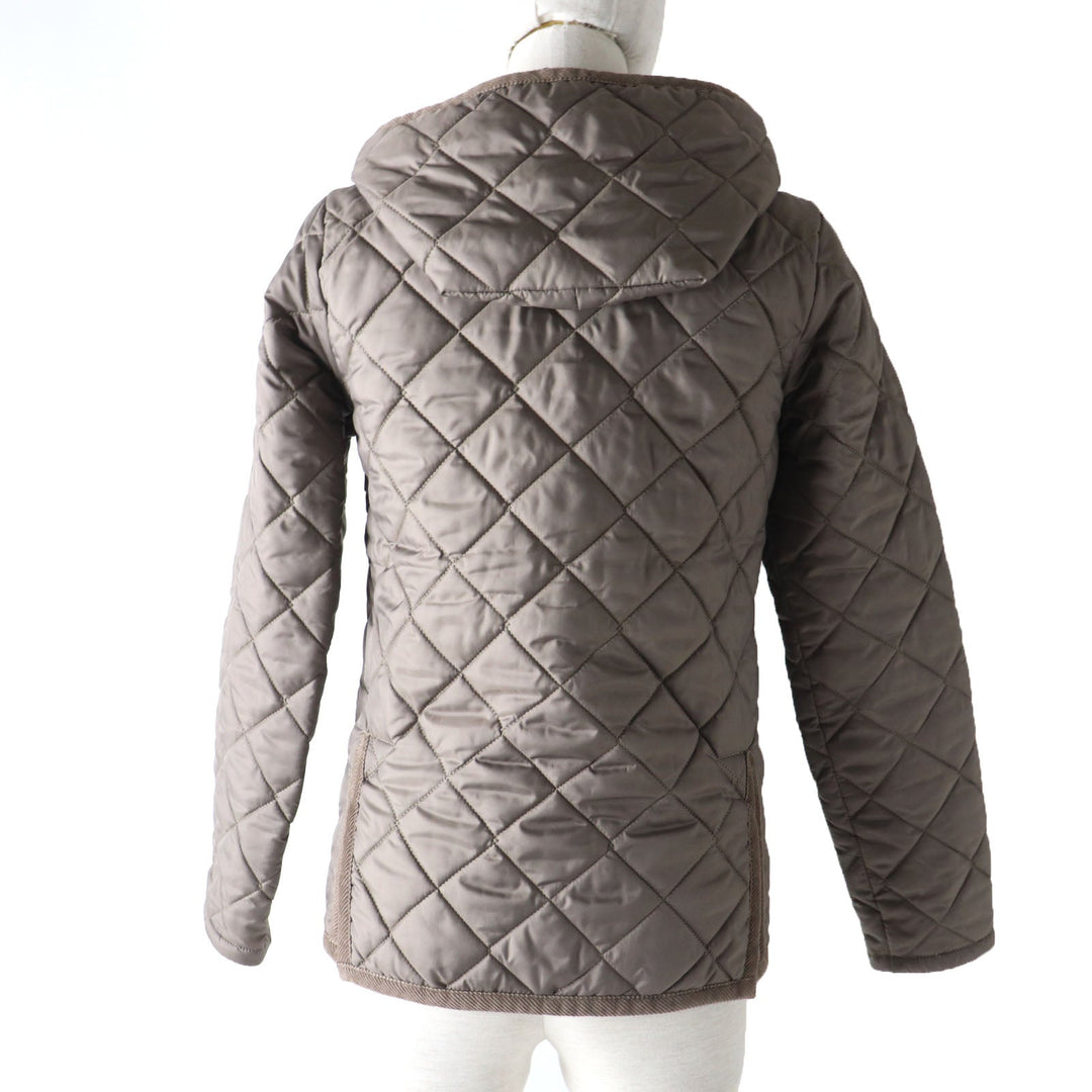 LAVENHAM coat Main: 100% polyester, Outer: 100% polyester, Filling: 100% polyester, Part: 100% cotton Khaki Brown Women 34 Used Authentic