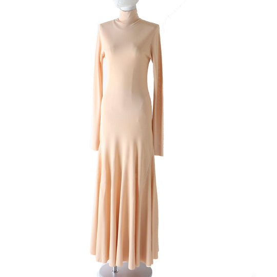 BOTTEGAVENETA dress 640079 Body: 100% rayon; Petticoat: 94% silk, 6% polyurethane salmon pink Women S Used Authentic