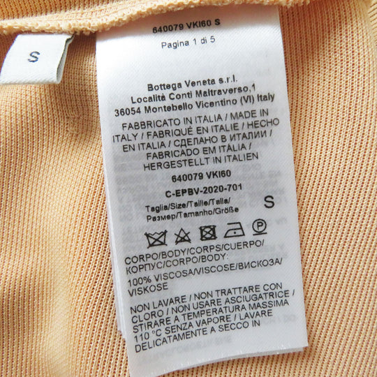 BOTTEGAVENETA dress 640079 Body: 100% rayon; Petticoat: 94% silk, 6% polyurethane salmon pink Women S Used Authentic