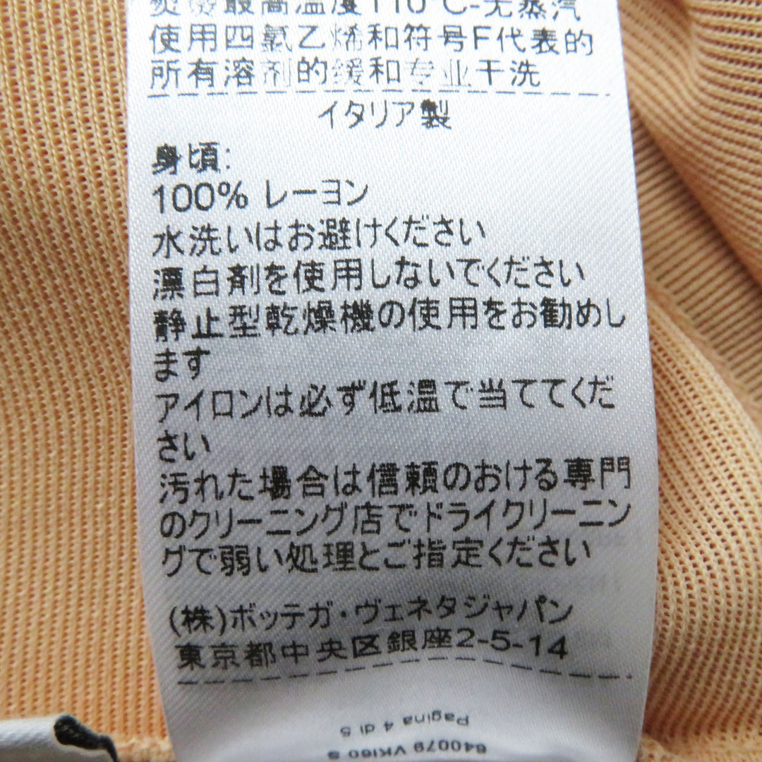 BOTTEGAVENETA dress 640079 Body: 100% rayon; Petticoat: 94% silk, 6% polyurethane salmon pink Women S Used Authentic