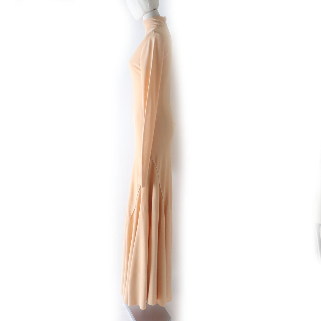 BOTTEGAVENETA dress 640079 Body: 100% rayon; Petticoat: 94% silk, 6% polyurethane salmon pink Women S Used Authentic