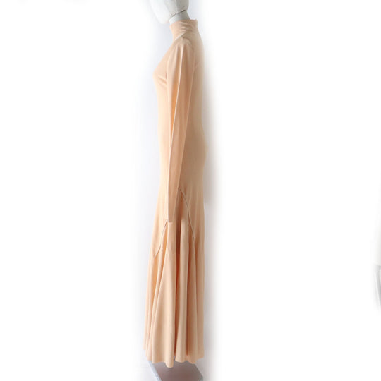 BOTTEGAVENETA dress 640079 Body: 100% rayon; Petticoat: 94% silk, 6% polyurethane salmon pink Women S Used Authentic