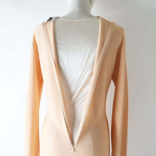 BOTTEGAVENETA dress 640079 Body: 100% rayon; Petticoat: 94% silk, 6% polyurethane salmon pink Women S Used Authentic